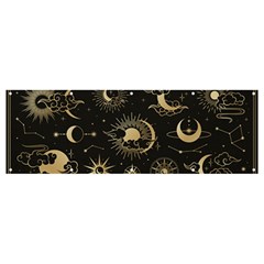 Asian-set-with-clouds-moon-sun-stars-vector-collection-oriental-chinese-japanese-korean-style Banner And Sign 12  X 4  by Wegoenart