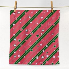 Christmas-background-star Face Towel by Wegoenart