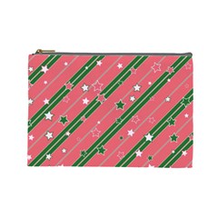 Christmas-background-star Cosmetic Bag (large) by Wegoenart