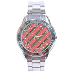 Christmas-background-star Stainless Steel Analogue Watch Front