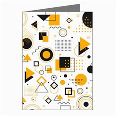 Flat-geometric-shapes-background Greeting Cards (pkg Of 8)