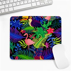 Tropical-exotic-colors-seamless-pattern Large Mousepad by Wegoenart