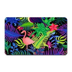 Tropical-exotic-colors-seamless-pattern Magnet (rectangular) by Wegoenart