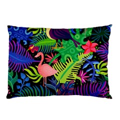 Tropical-exotic-colors-seamless-pattern Pillow Case by Wegoenart