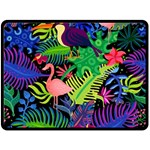 Tropical-exotic-colors-seamless-pattern Double Sided Fleece Blanket (Large)  80 x60  Blanket Front