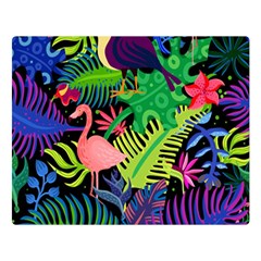 Tropical-exotic-colors-seamless-pattern Double Sided Flano Blanket (large)  by Wegoenart