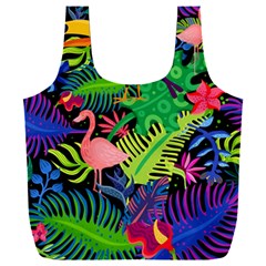 Tropical-exotic-colors-seamless-pattern Full Print Recycle Bag (xxl) by Wegoenart