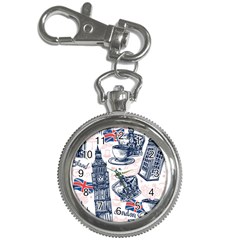 London Seamless Pattern Key Chain Watches by Wegoenart