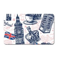 London Seamless Pattern Magnet (rectangular) by Wegoenart