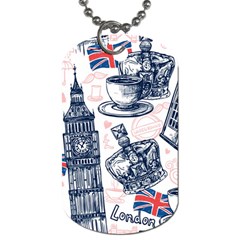 London Seamless Pattern Dog Tag (one Side) by Wegoenart