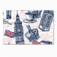 London Seamless Pattern Postcard 4 x 6  (pkg Of 10) by Wegoenart