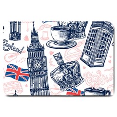 London Seamless Pattern Large Doormat by Wegoenart