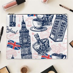 London Seamless Pattern Cosmetic Bag (xl) by Wegoenart