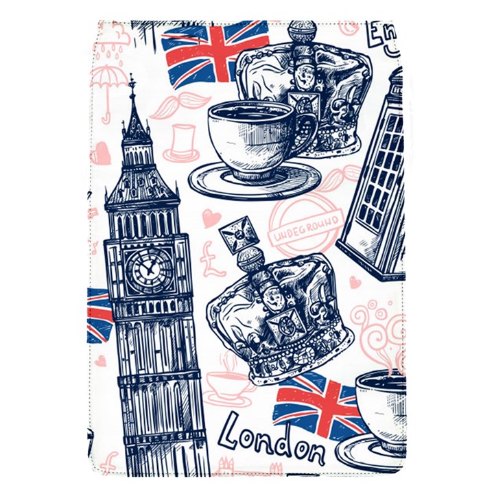 London Seamless Pattern Removable Flap Cover (S)