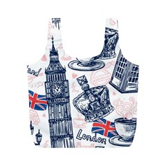 London Seamless Pattern Full Print Recycle Bag (m) by Wegoenart