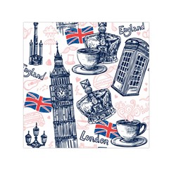 London Seamless Pattern Square Satin Scarf (30  X 30 ) by Wegoenart