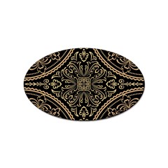 Zentangle-styled-ornament-pattern Sticker (oval)