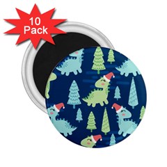 Cute-dinosaurs-animal-seamless-pattern-doodle-dino-winter-theme 2.25  Magnets (10 pack) 