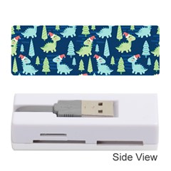 Cute-dinosaurs-animal-seamless-pattern-doodle-dino-winter-theme Memory Card Reader (Stick)