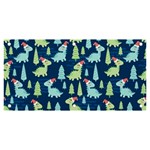 Cute-dinosaurs-animal-seamless-pattern-doodle-dino-winter-theme Banner and Sign 6  x 3  Front