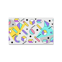 Tridimensional-pastel-shapes-background-memphis-style Sticker Rectangular (100 Pack)