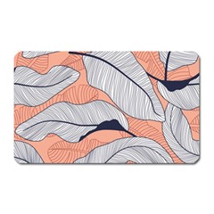 Floral-seamless-pattern-with-leaves-tropical-background Magnet (rectangular) by Wegoenart