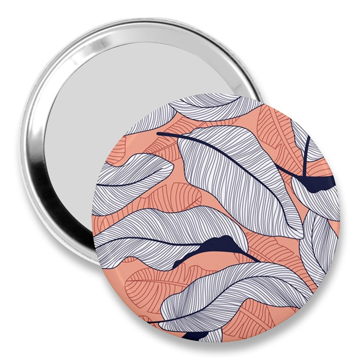 Floral-seamless-pattern-with-leaves-tropical-background 3  Handbag Mirrors