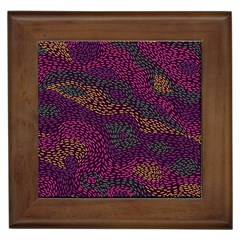 Colorful-abstract-seamless-pattern Framed Tile by Wegoenart