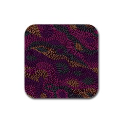 Colorful-abstract-seamless-pattern Rubber Square Coaster (4 Pack) by Wegoenart