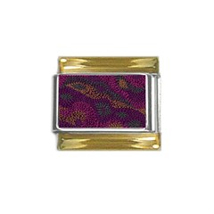 Colorful-abstract-seamless-pattern Gold Trim Italian Charm (9mm) by Wegoenart