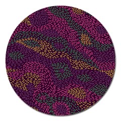 Colorful-abstract-seamless-pattern Magnet 5  (round) by Wegoenart