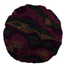 Colorful-abstract-seamless-pattern Large 18  Premium Round Cushions by Wegoenart