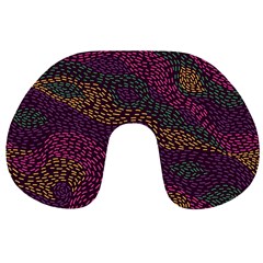 Colorful-abstract-seamless-pattern Travel Neck Pillow by Wegoenart