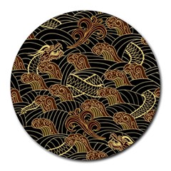 Oriental-traditional-seamless-pattern Round Mousepad