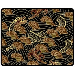 Oriental-traditional-seamless-pattern Fleece Blanket (medium) 