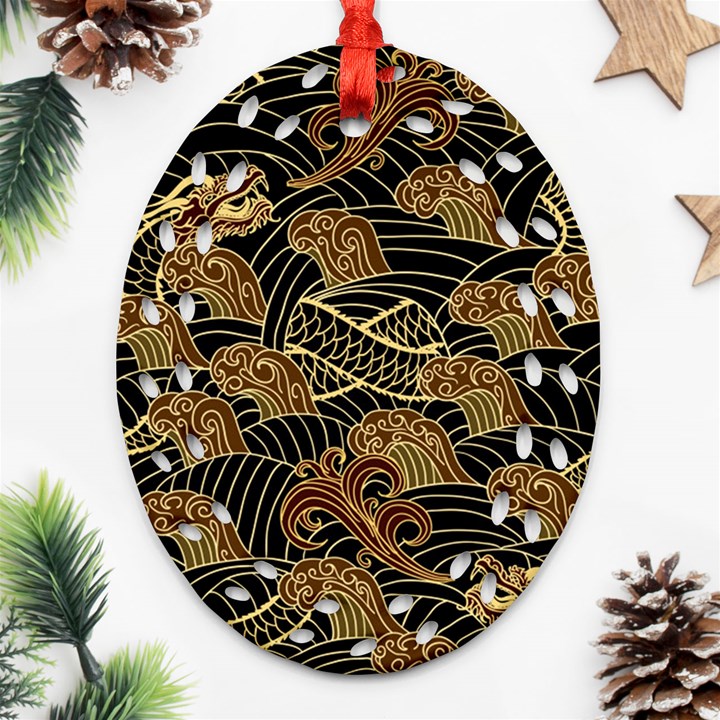 Oriental-traditional-seamless-pattern Ornament (Oval Filigree)