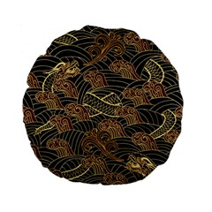 Oriental-traditional-seamless-pattern Standard 15  Premium Flano Round Cushions