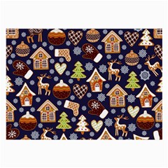 Winter-seamless-patterns-with-gingerbread-cookies-holiday-background Large Glasses Cloth by Wegoenart