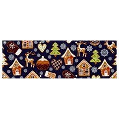 Winter-seamless-patterns-with-gingerbread-cookies-holiday-background Banner And Sign 9  X 3  by Wegoenart