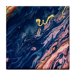 Liquid Abstract Paint Texture Tile Coaster by Wegoenart