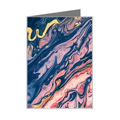 Liquid Abstract Paint Texture Mini Greeting Card