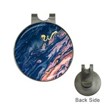 Liquid abstract paint texture Hat Clips with Golf Markers Front