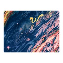 Liquid Abstract Paint Texture Double Sided Flano Blanket (mini)  by Wegoenart