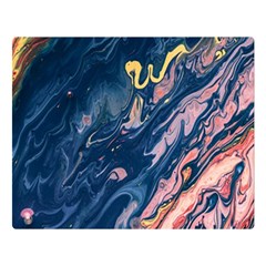 Liquid Abstract Paint Texture Double Sided Flano Blanket (large)  by Wegoenart