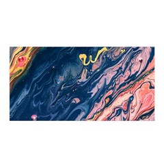 Liquid Abstract Paint Texture Satin Wrap 35  X 70  by Wegoenart