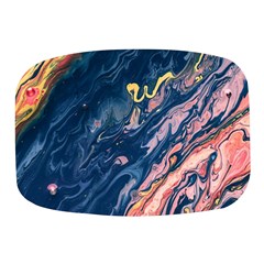 Liquid Abstract Paint Texture Mini Square Pill Box by Wegoenart