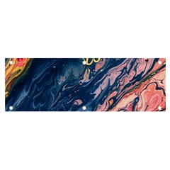 Liquid Abstract Paint Texture Banner And Sign 6  X 2  by Wegoenart