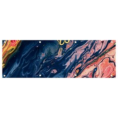 Liquid Abstract Paint Texture Banner And Sign 9  X 3  by Wegoenart