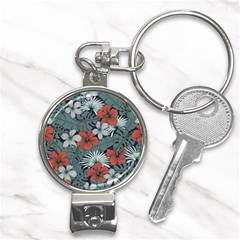 Seamless-floral-pattern-with-tropical-flowers Nail Clippers Key Chain