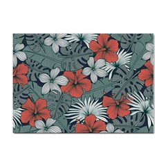 Seamless-floral-pattern-with-tropical-flowers Sticker A4 (10 Pack)